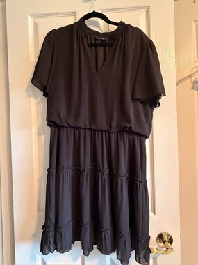 Flouncy black dress